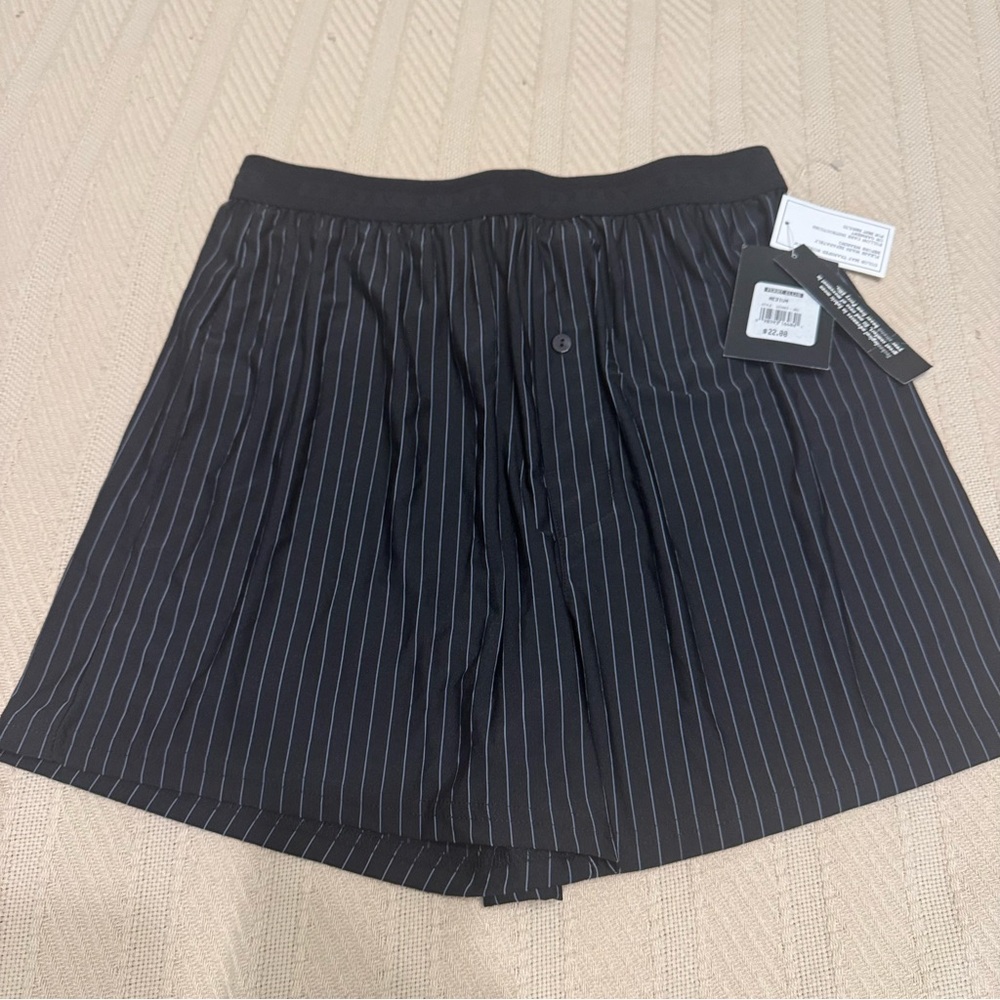 Perry Ellis Black and White Striped Boxers